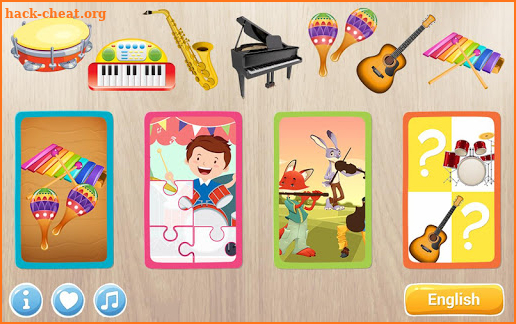 Kids Puzzle for preschool fun - Music 🎵🎸🎹🥁 screenshot