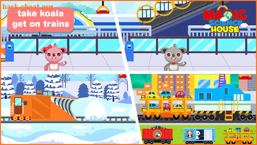 Kids Train Game: Design Drive Puzzles Coloring screenshot