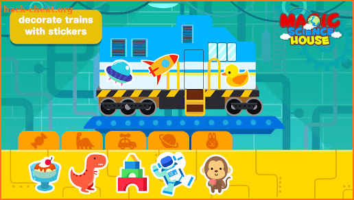 Kids Train Game: Design Drive Puzzles Coloring screenshot