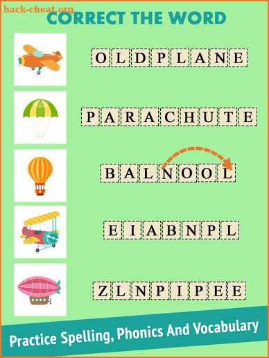 Kids Word Jumbles - Toddlers Hidden Word Games screenshot