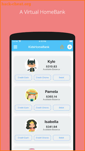 KidsHomeBank+ screenshot