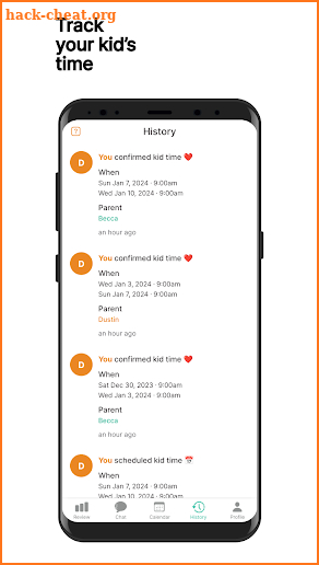 Kidtime Coparent Calendar Chat screenshot