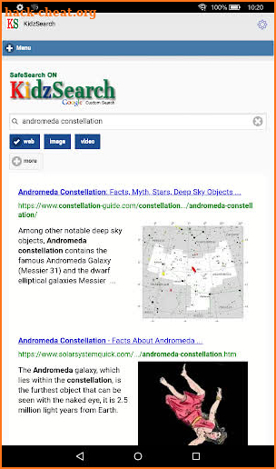 KidzSearch Safe Search Engine screenshot