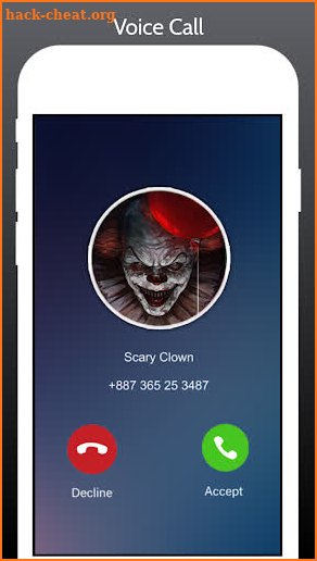 killer clown call - video call screenshot
