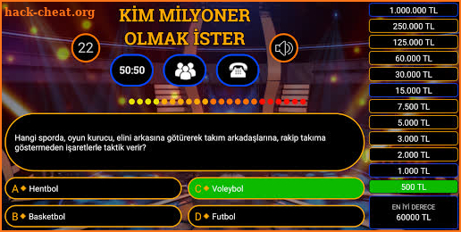 Kim milyoner olmak ister yarışması 2019 screenshot