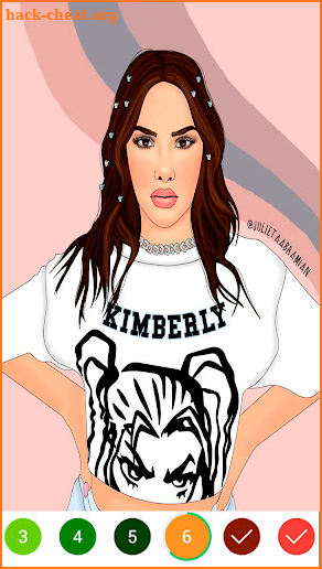 Kimberly Loaiza Juego Colorear screenshot