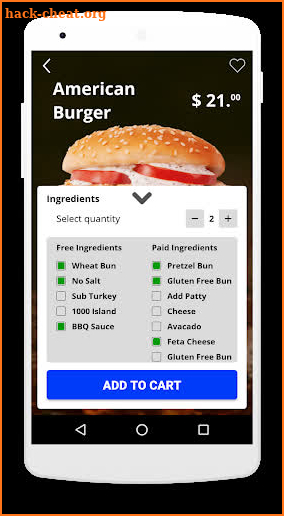 King Burger delivery app screenshot