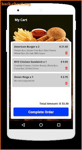 King Burger delivery app screenshot