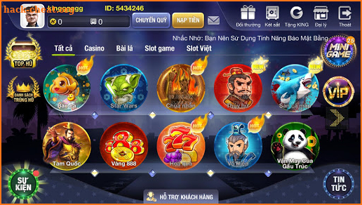 King.fun - Cổng Game Quốc Tế screenshot