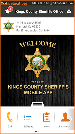 Kings County Sheriff Office screenshot