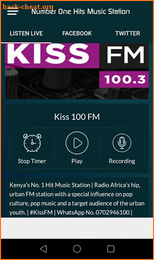 Kiss 100 FM screenshot