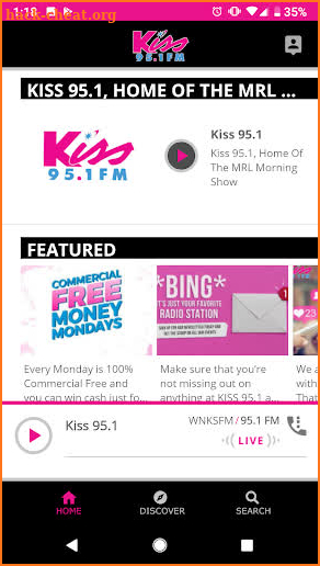 Kiss 95.1 screenshot