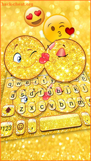 Kiss Emoji Keyboard Theme screenshot