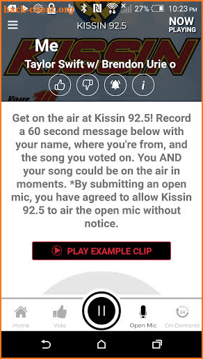 Kissin 92.5 screenshot