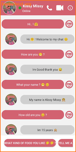 Kissy Missy Call video chat screenshot