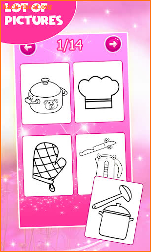 Kitchen Cooking Coloring - kids Coloring Game screenshot