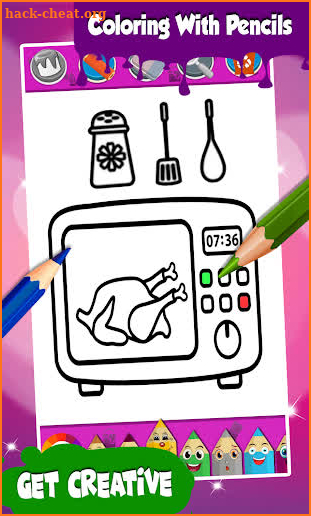 Kitchen Cooking Coloring Pages -Kids Coloring Book screenshot