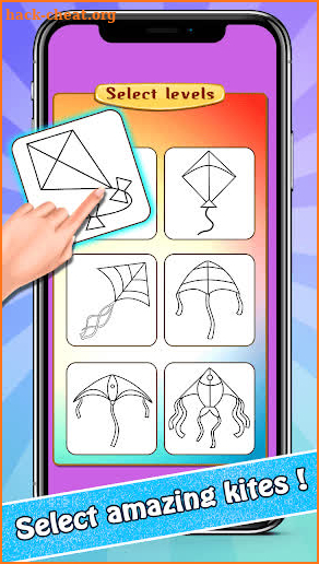 Kite Coloring with Glitter & Gradient screenshot