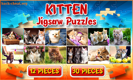 Kitten Cat Jigsaw Puzzles Brain Game for Kids Free screenshot