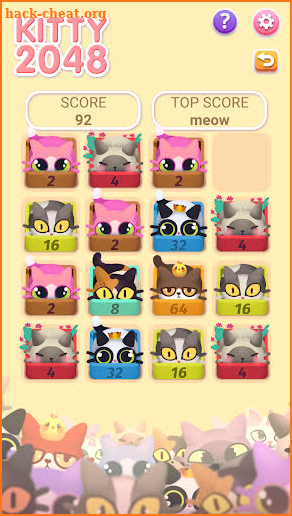 Kitty 2048 screenshot