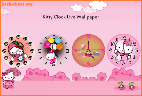 Kitty Clock Live Wallpaper screenshot