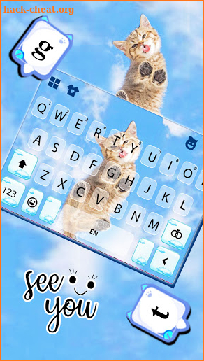 Kitty Paws Keyboard Background screenshot