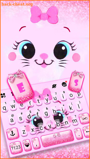 Kitty Smile Keyboard Theme screenshot