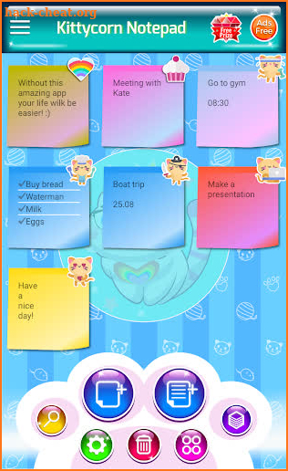 Kittycorn Notepad (with password) screenshot
