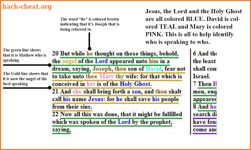 KJV Bible of Many Colors Study Guide screenshot