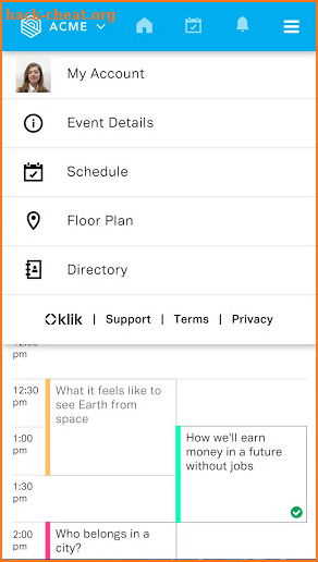 klik Event App screenshot