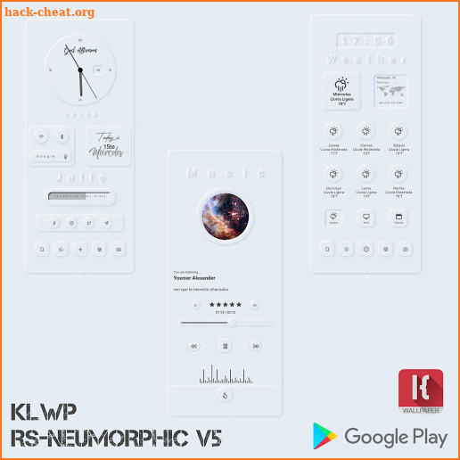 KLWP RS-NEUMORPHIC V5 screenshot