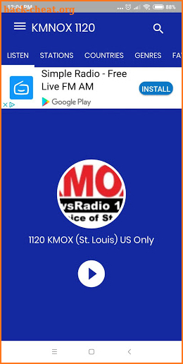 KMOX 1120 am radio St Louis screenshot