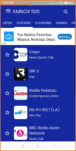 KMOX 1120 am radio St Louis screenshot