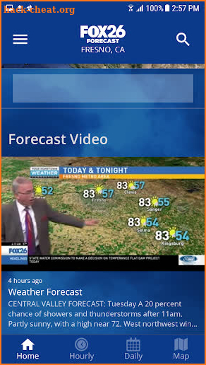 KMPH News FOX Forecast screenshot