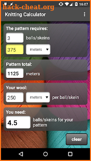 Knitting Calculator screenshot