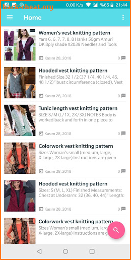 Knitting Patterns Free screenshot