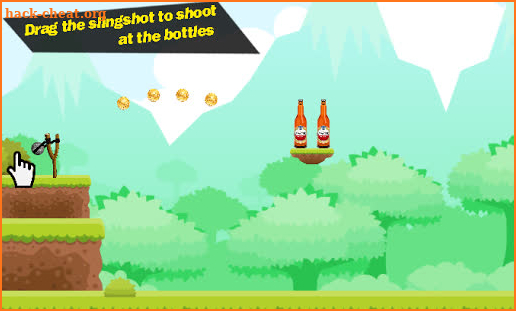Knock Down Bottles 2D :Slingshot Hit Cans & Shoot screenshot