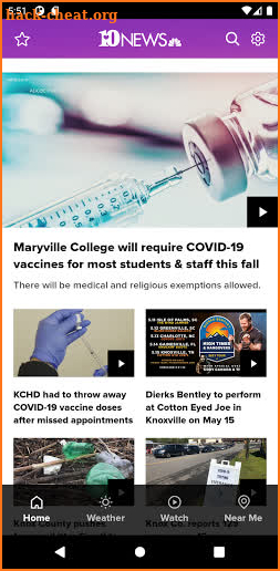 Knoxville News from WBIR screenshot