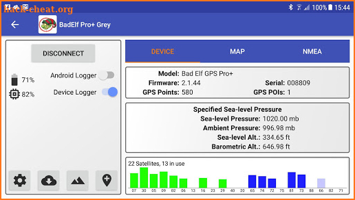 Kobold GPS screenshot