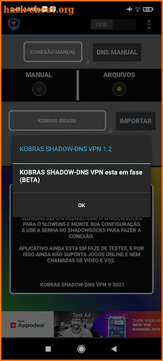 KOBRAS SHADOW-DNS VPN screenshot