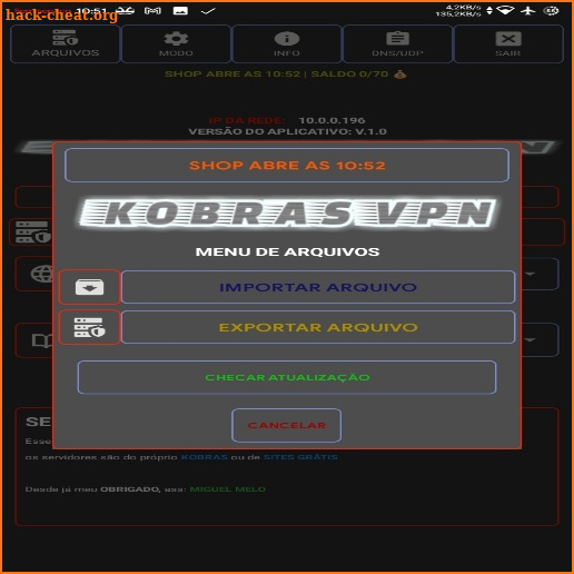 KOBRAS ULTRA MAX VPN screenshot