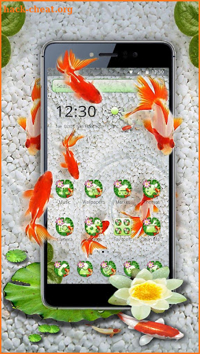 Koi Fish Lotus Theme screenshot