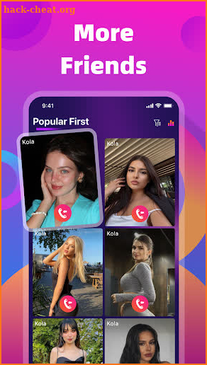 Kola- 18+ live video chat screenshot