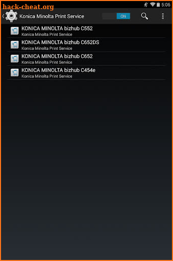 Konica Minolta Print Service screenshot
