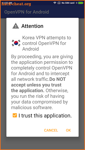 Korea VPN screenshot