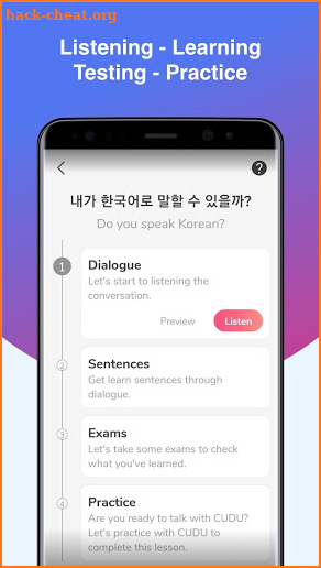 Korean Conversation Practice - Cudu screenshot