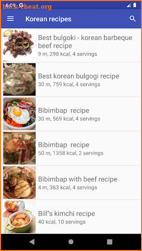 Korean recipes for free app offline with photo screenshot