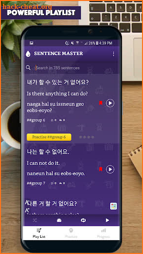 Korean Sentence Master: Learn Korean by sentences screenshot