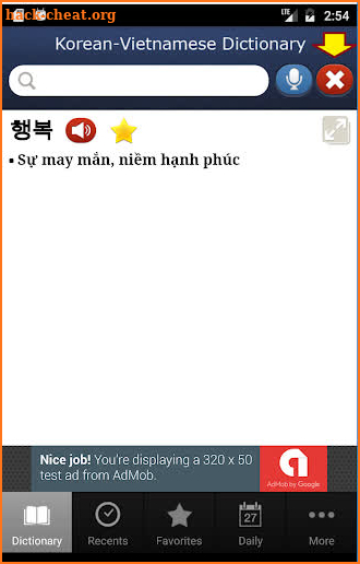 Korean-Vietnamese Dictionary++ screenshot