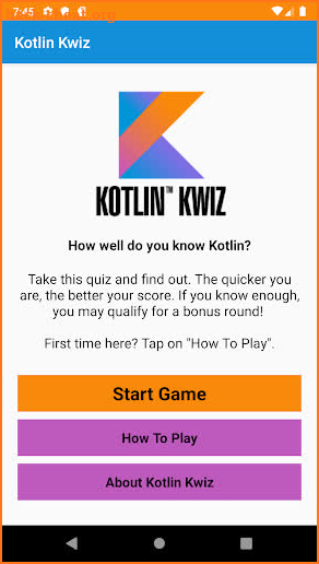 Kotlin Kwiz screenshot